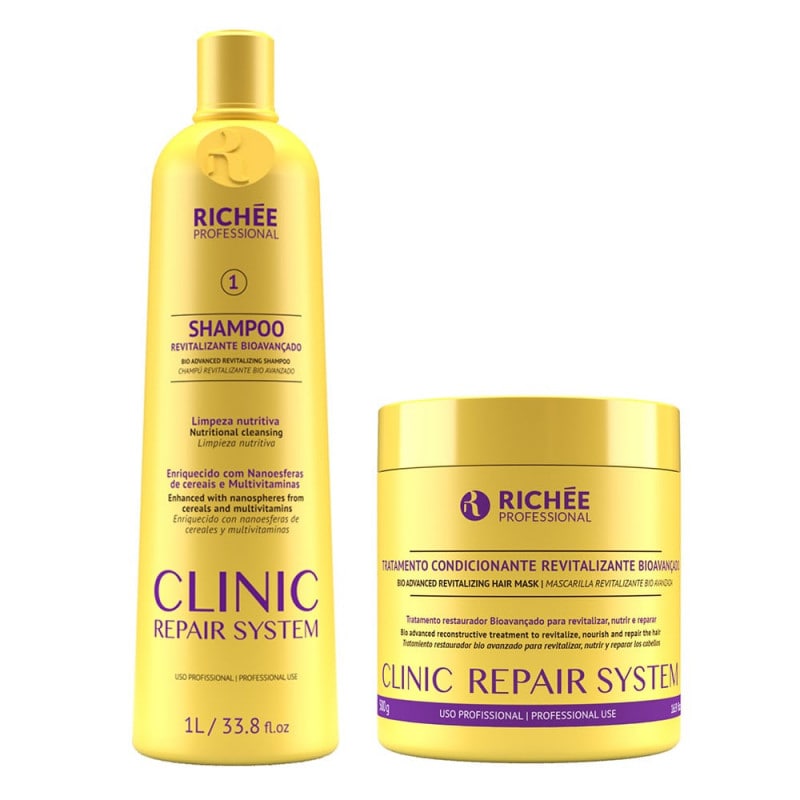 Richée Clinic Repair System Kit Shampoo e Máscara Profissional